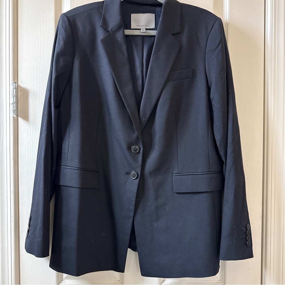 Classiques Entier | Black  | Women's Blazer with Satin Trim | Size 16 | NWT